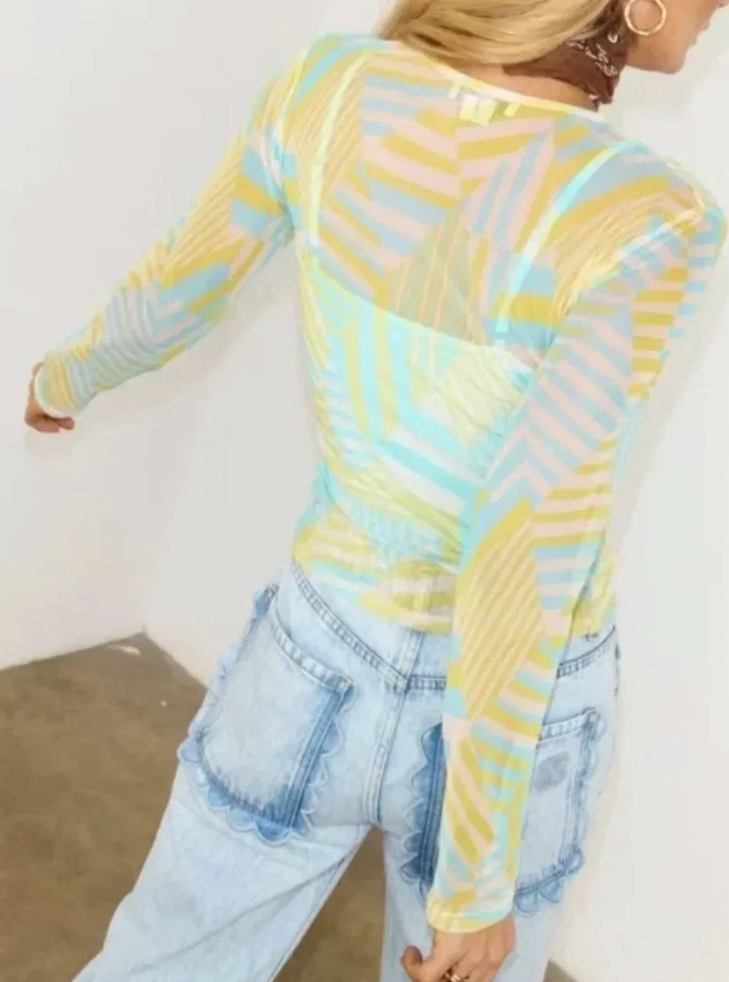 Never Fully Dressed - Western Abstract Long Sleeve Top
