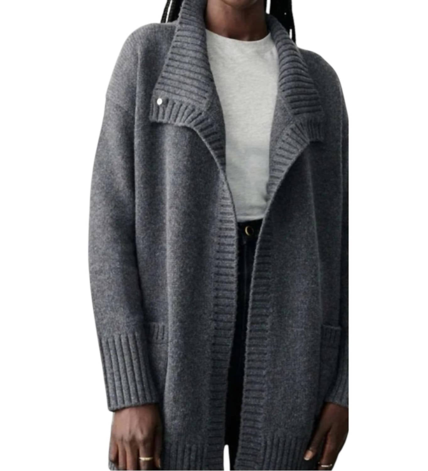 White + Warren - Cashmere Patch Pocket Coatigan