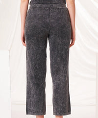Angel Apparel Ankle Lounge Pants in charcoal - women's pants - detail view