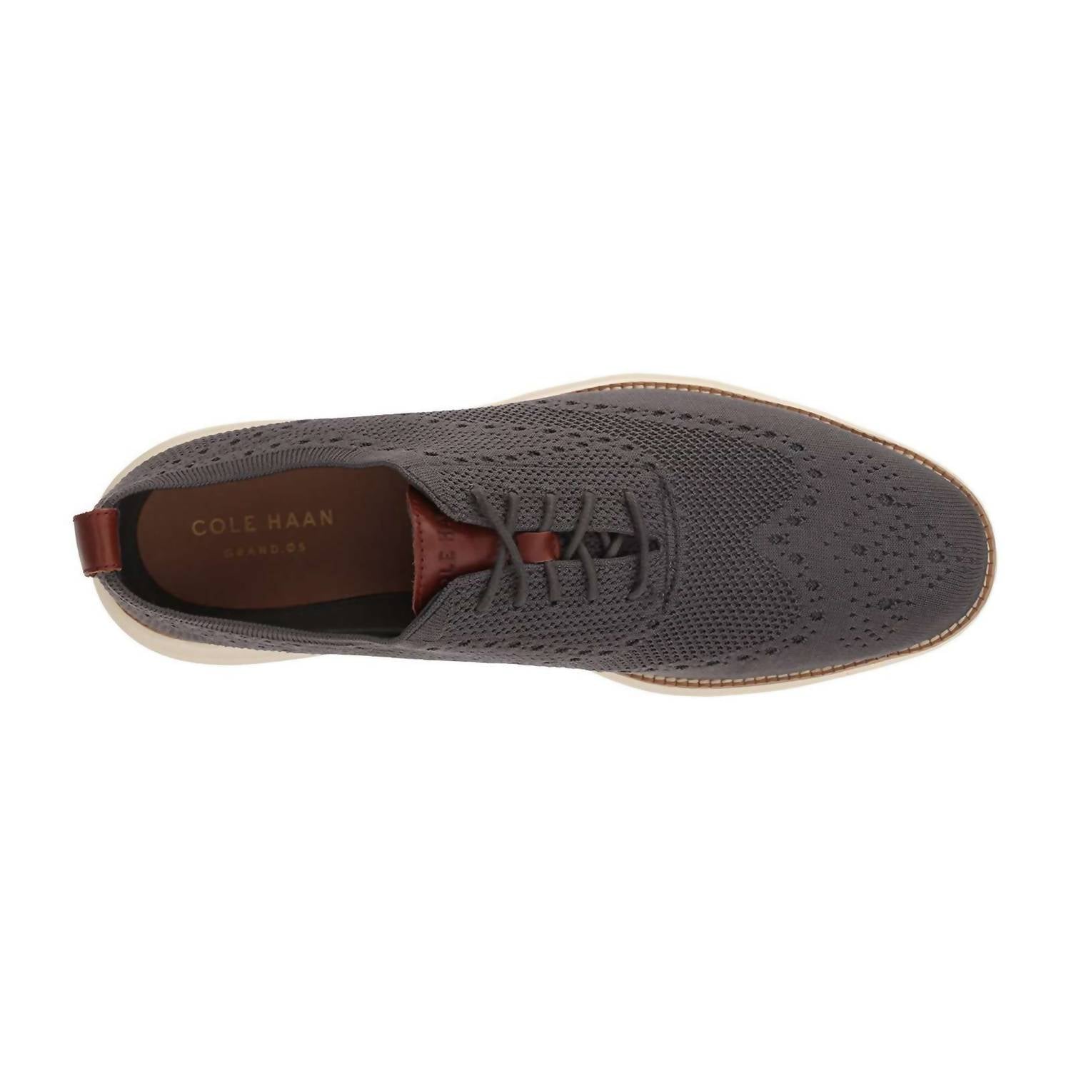 COLE HAAN Men's Original Grand Wingtip Oxford Shoes in magnet - men's shoe - view 15