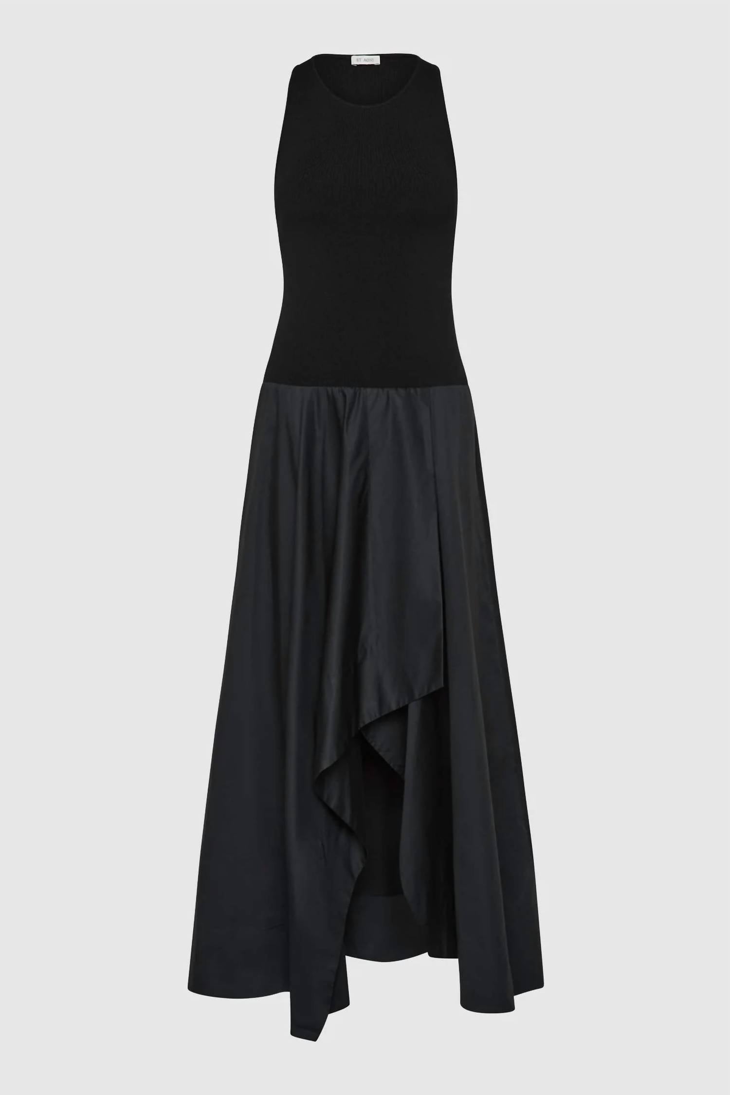St. Agni - Knit Bodice Asymmetric Dress