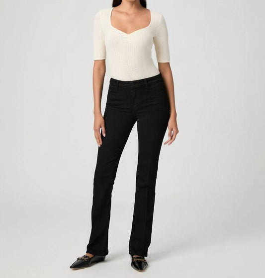 Paige - High Rise Manhattan Boot Cut Jeans
