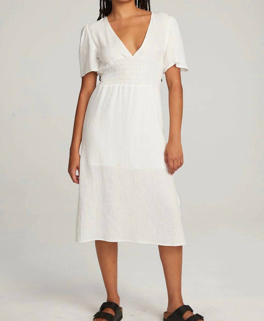 Chaser - Palmer White Midi Dress
