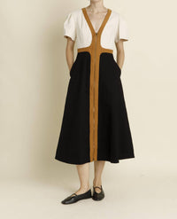 Aureum - Colorblock Midi Dress