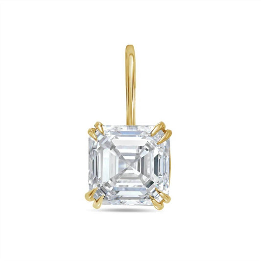 Diana M Jewels - 8.00 Cts Lab Grown Asscher Diamond Drop Earrings