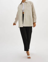 Lamarque - Estelle Leather Oversized Shirt
