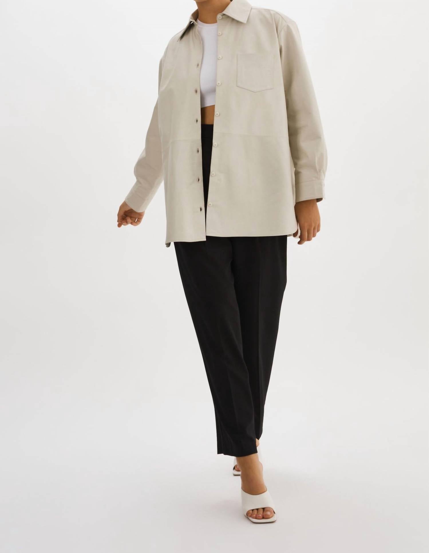 Lamarque - Estelle Leather Oversized Shirt