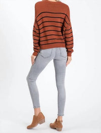 Hailey & Co - Fall Vibes Striped Sweater