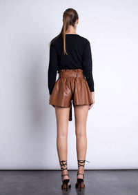 Karina Grimaldi - Juana Vegan Leather Shorts
