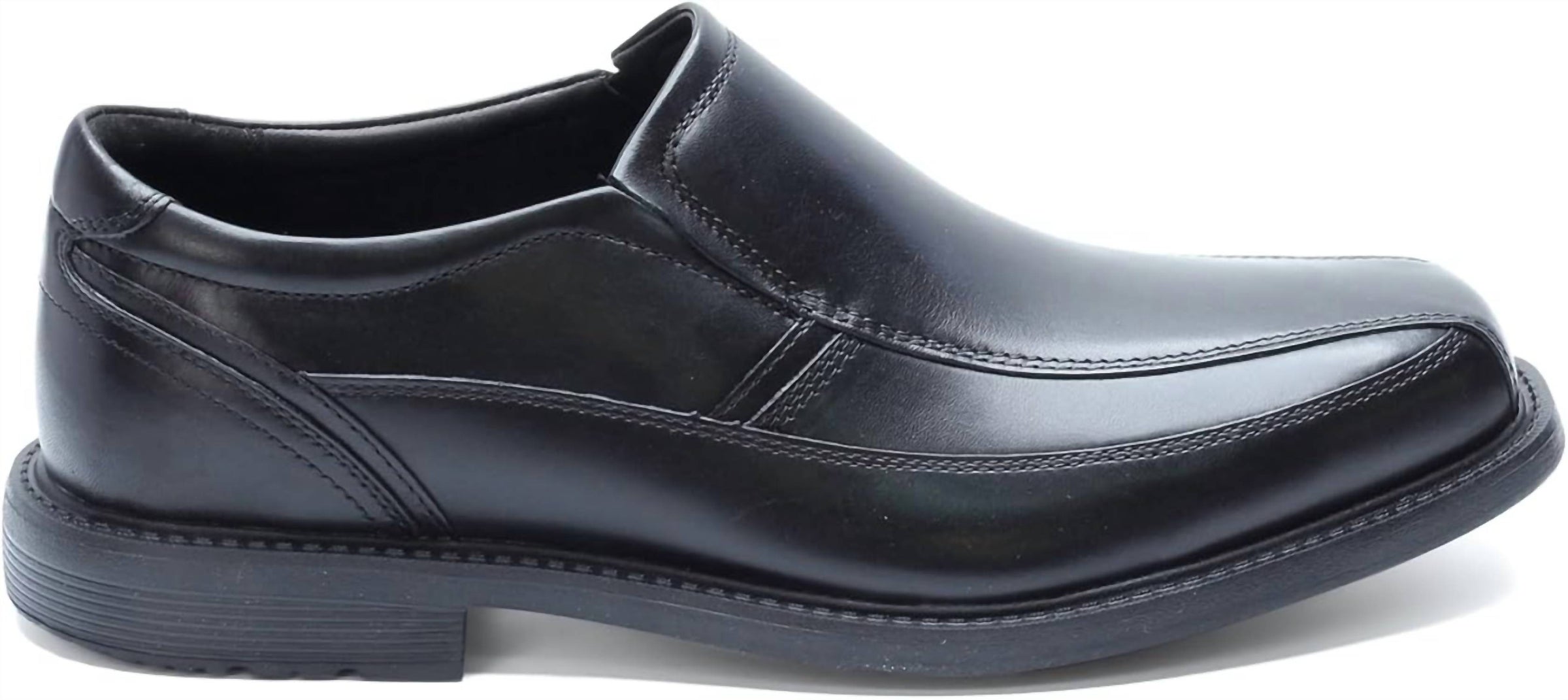 ROCKPORT Men's Sherwood Bike Toe Slip-on in black - men's loafer - detail view