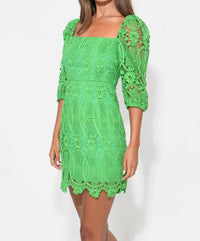 Adelyn Rae - Emery Puff Sleeve Lace Dress