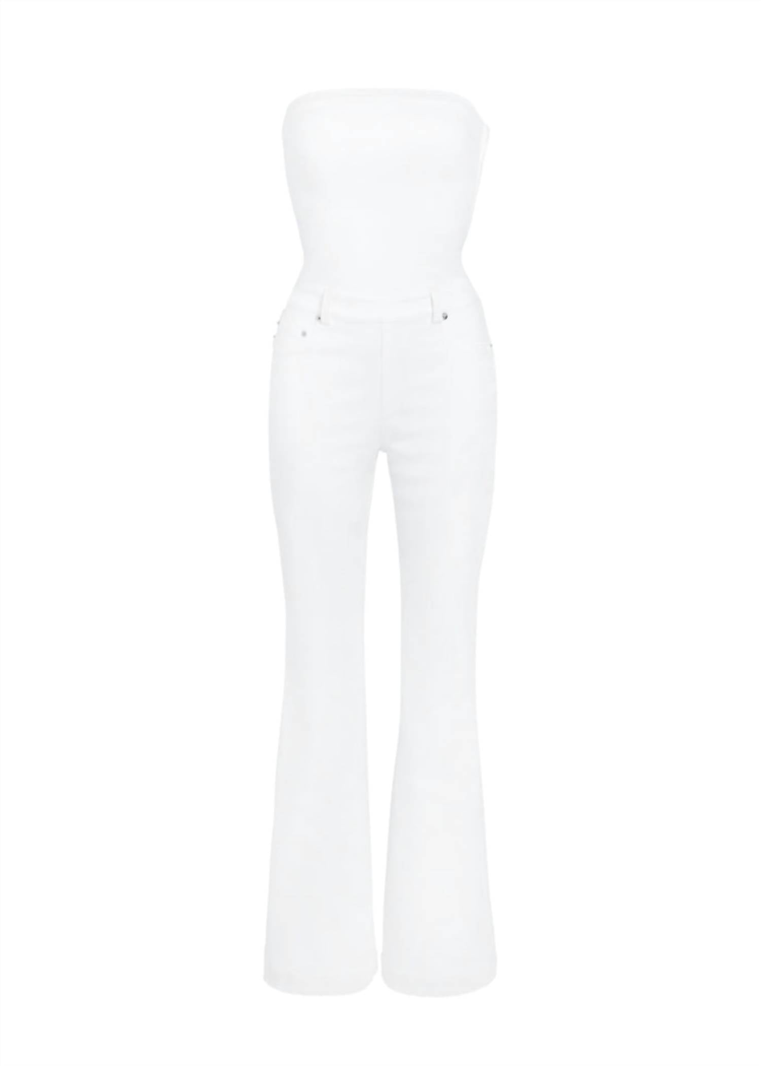 Ser.O.Ya - Jeanette Stretch Denim Flare Jumpsuit