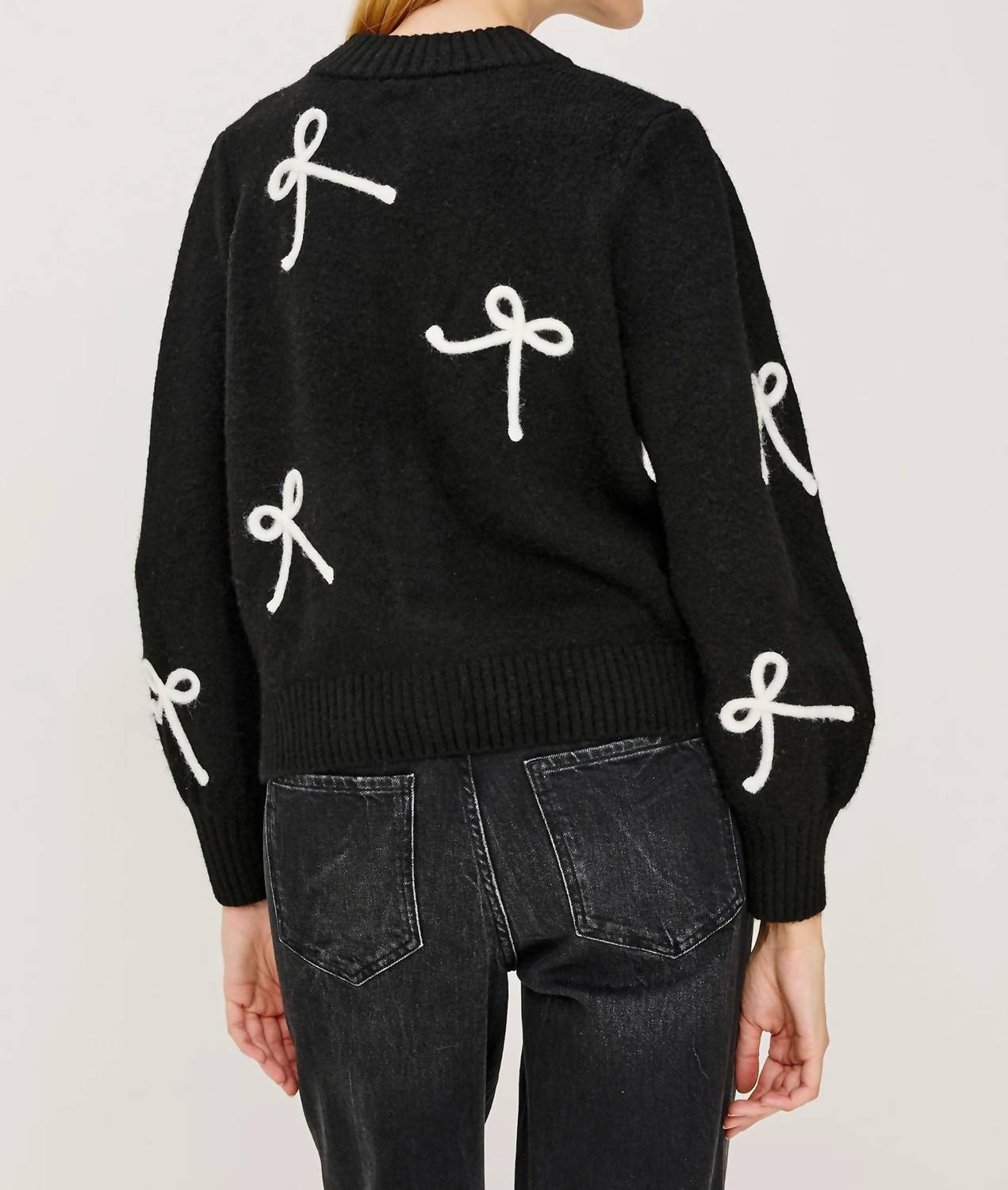 Rails Francesca Sweater in black - women's sweater - detail view