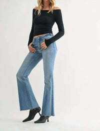 Just Black Denim - Mid Rise Straight Bootcut Jean