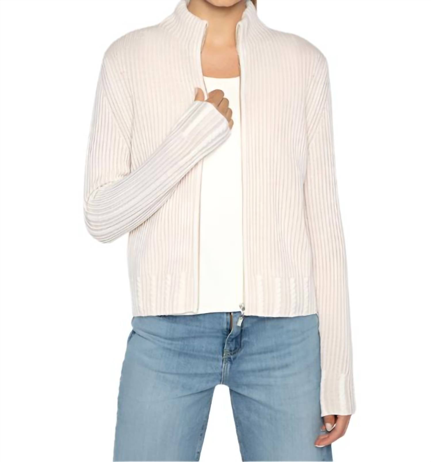 Kinross - Rib Zip Mock Cardigan