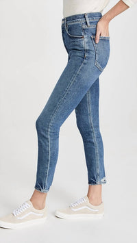 AGOLDE Nico Slim-fit High-waisted Jeans in betray - women's jeans - detail view