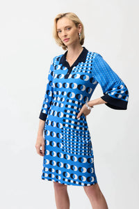 Joseph Ribkoff - Silky Knit Dot Print Shirt Dress