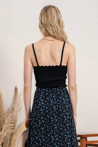 Mine - Scalloped Edge Layering Tank