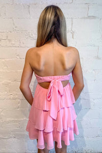 Cotton Candy LA Millie Dress in pink - women's dress - detail view
