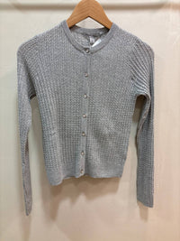 Autumn Cashmere - Pointelle Crew Neck Cardigan