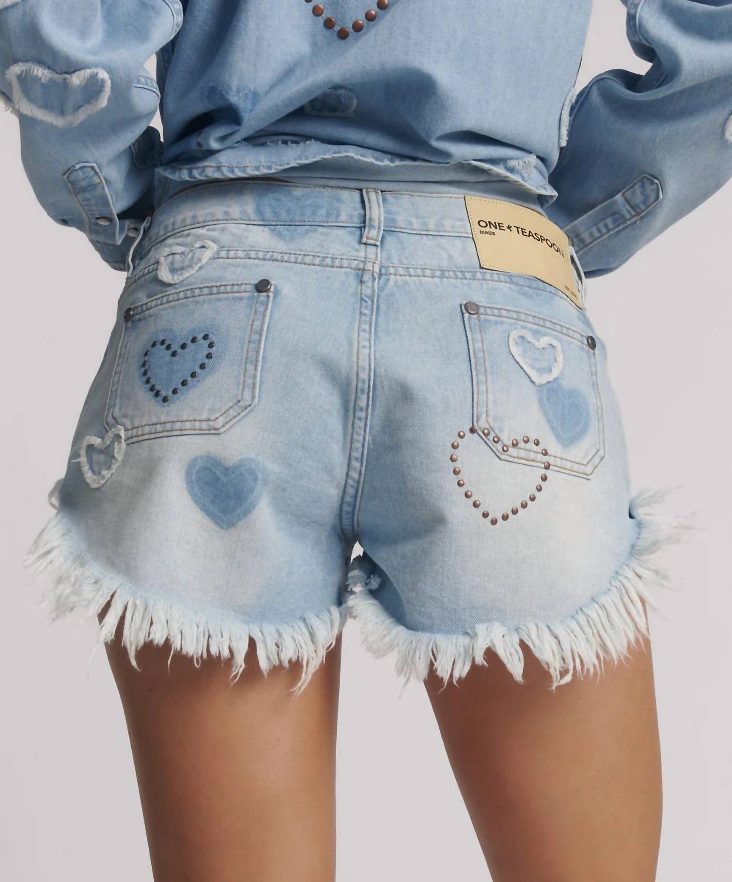 One Teaspoon - Retro Dukes Low Waist Mini Denim Shorts