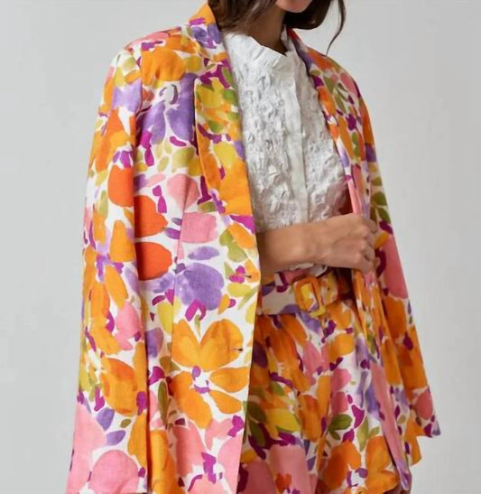 Lalavon - Alyssa Floral Print Blazer