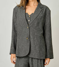 Mystree - Sparklet Pinstripe Blazer