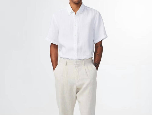 Nn07 - Arne Short Sleeve Linen Shirt