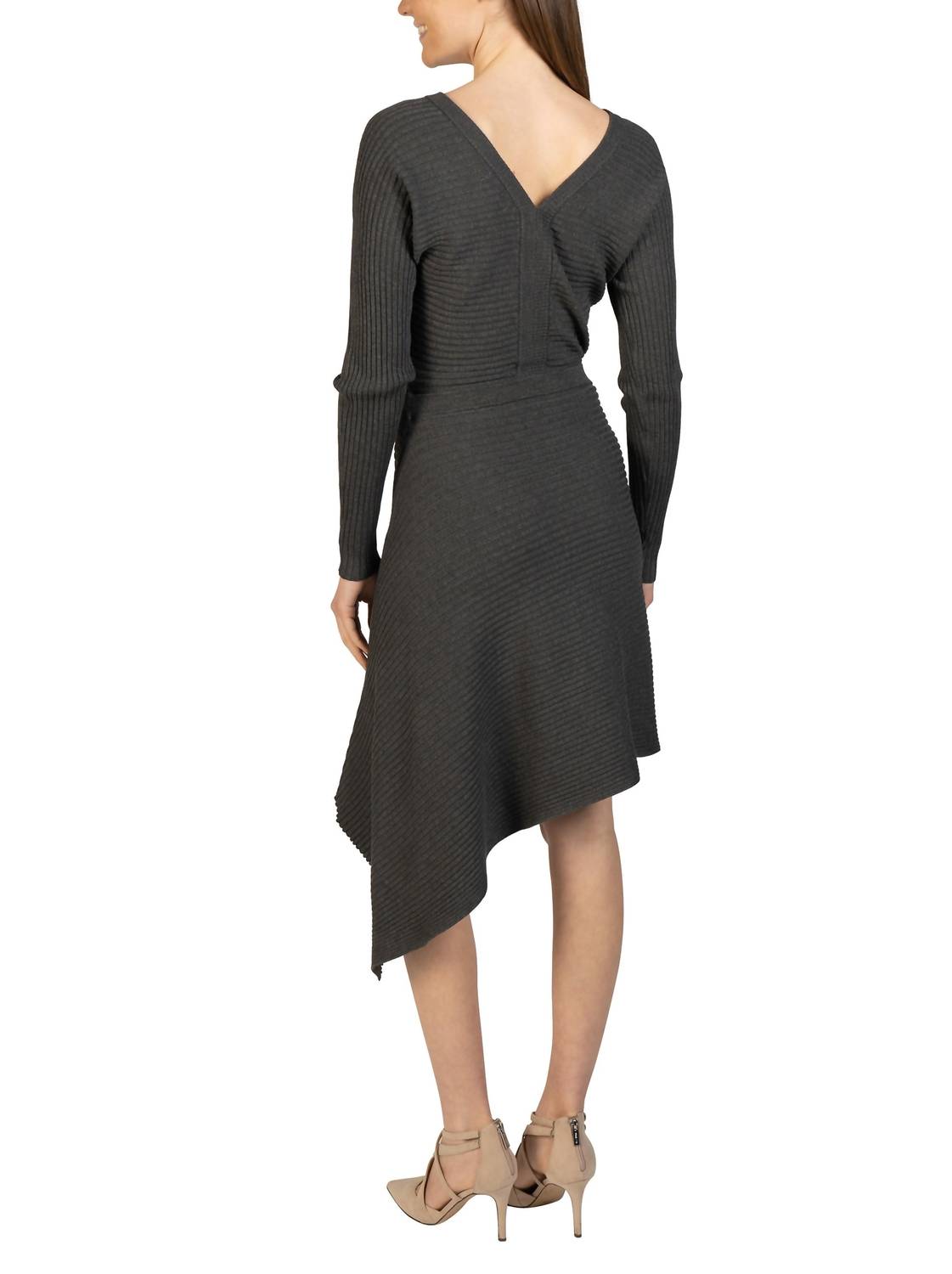 Love Token - Asymmetrical Knit Sweater Dress