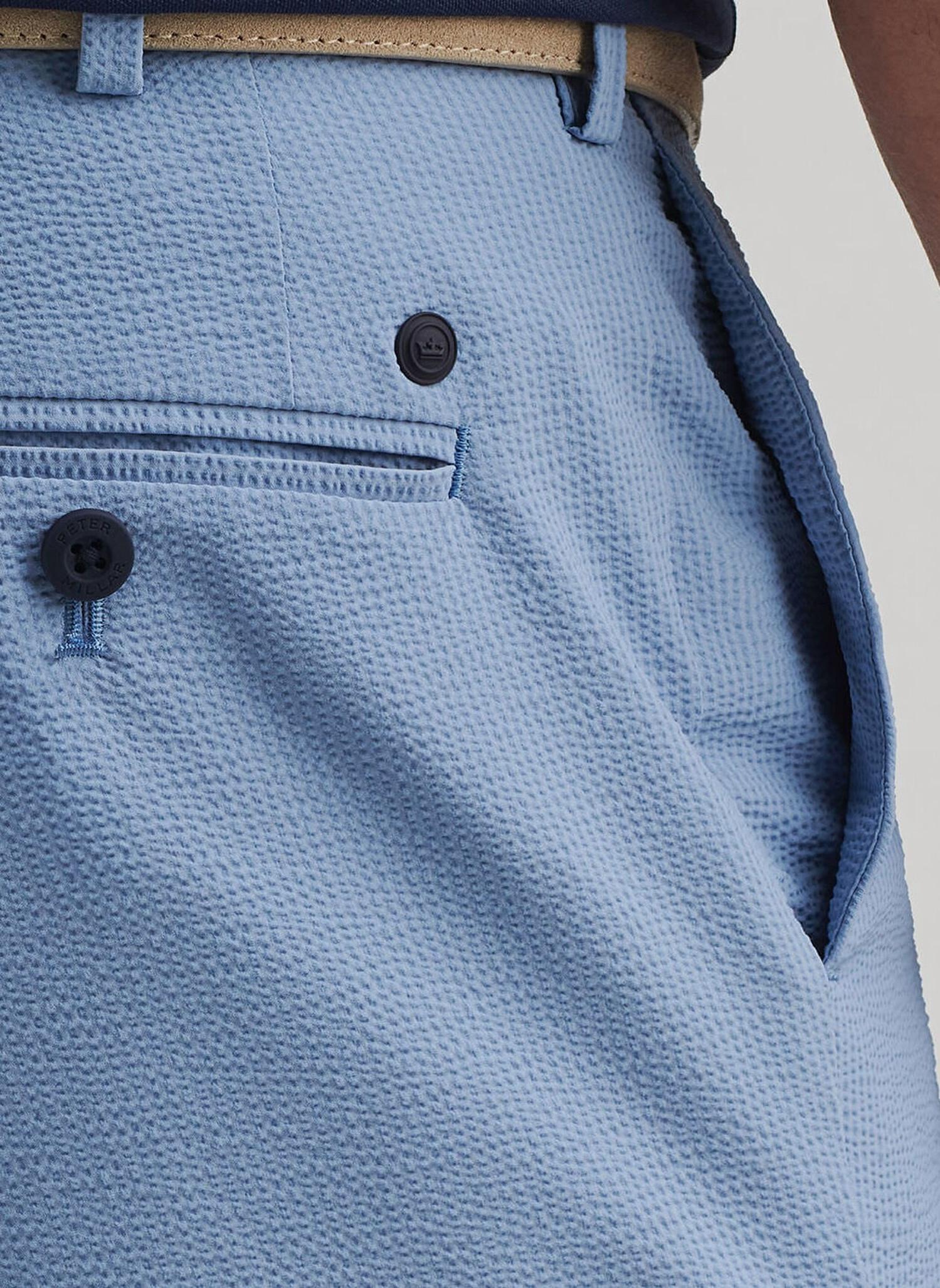 PETER MILLAR Matlock Seersucker Performance Short in angelite - men's shorts - alternate view