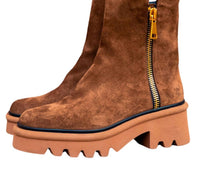 Homers Women's Lys Heeled Ankle Boot in crosta sandalo - women's shoe - detail view