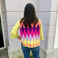 Fate - Geo Pattern Knit Mock Neck Sweater
