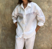 Puka Ulu With Dawn Beads Shirt in white - women's shirt - detail view