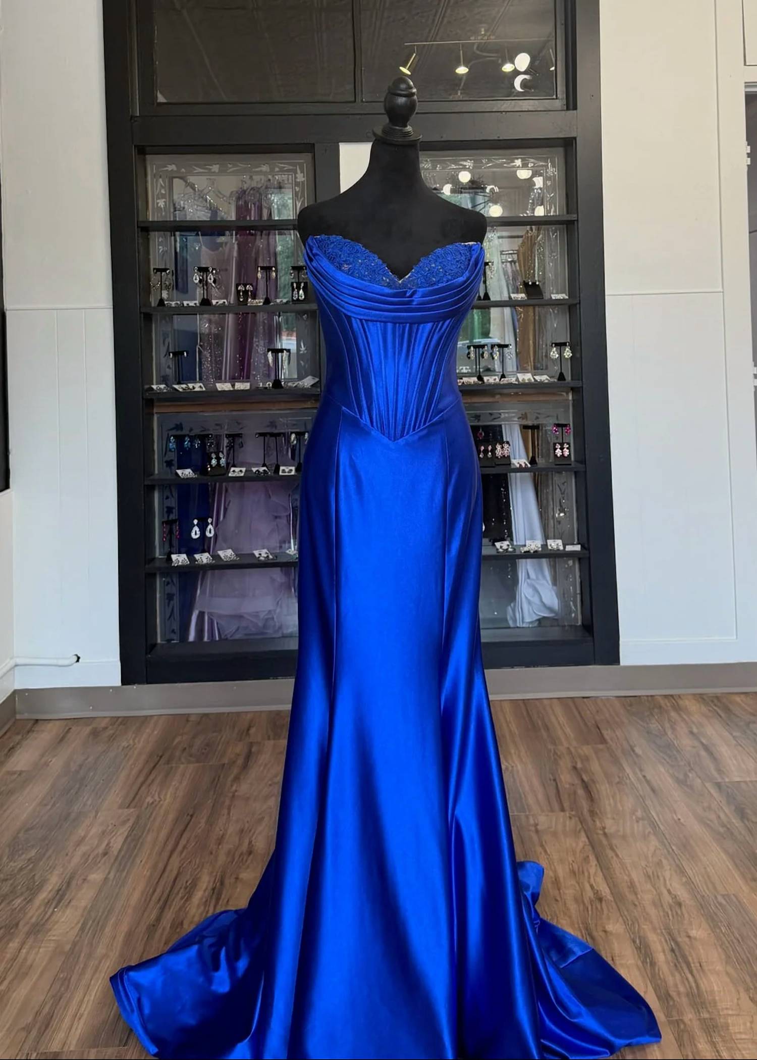 Sherri Hill - Women's Strapless Satin Dress