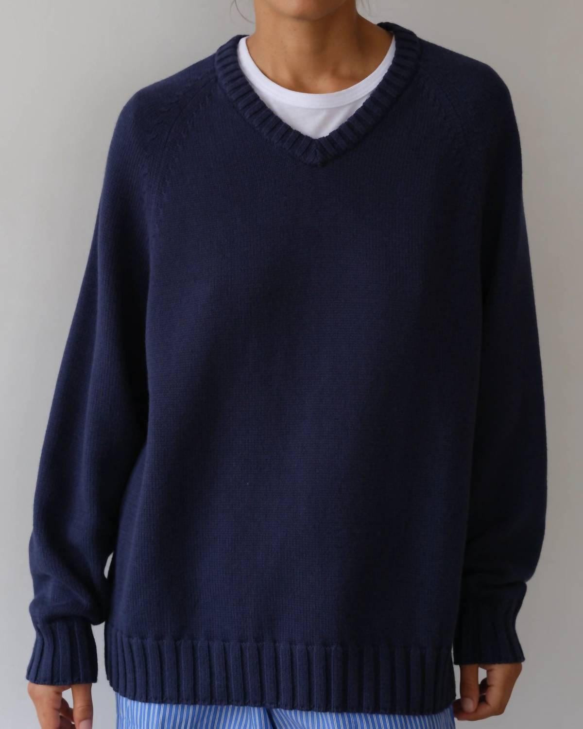 Donni. - Cotton Cashmere V-neck Sweater