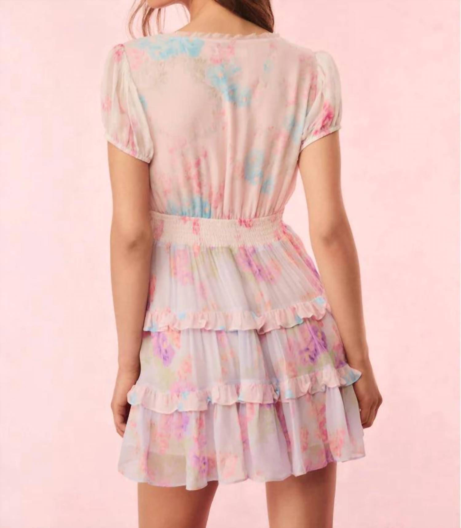 Loveshackfancy - Spirea Floral Chiffon Mini Dress