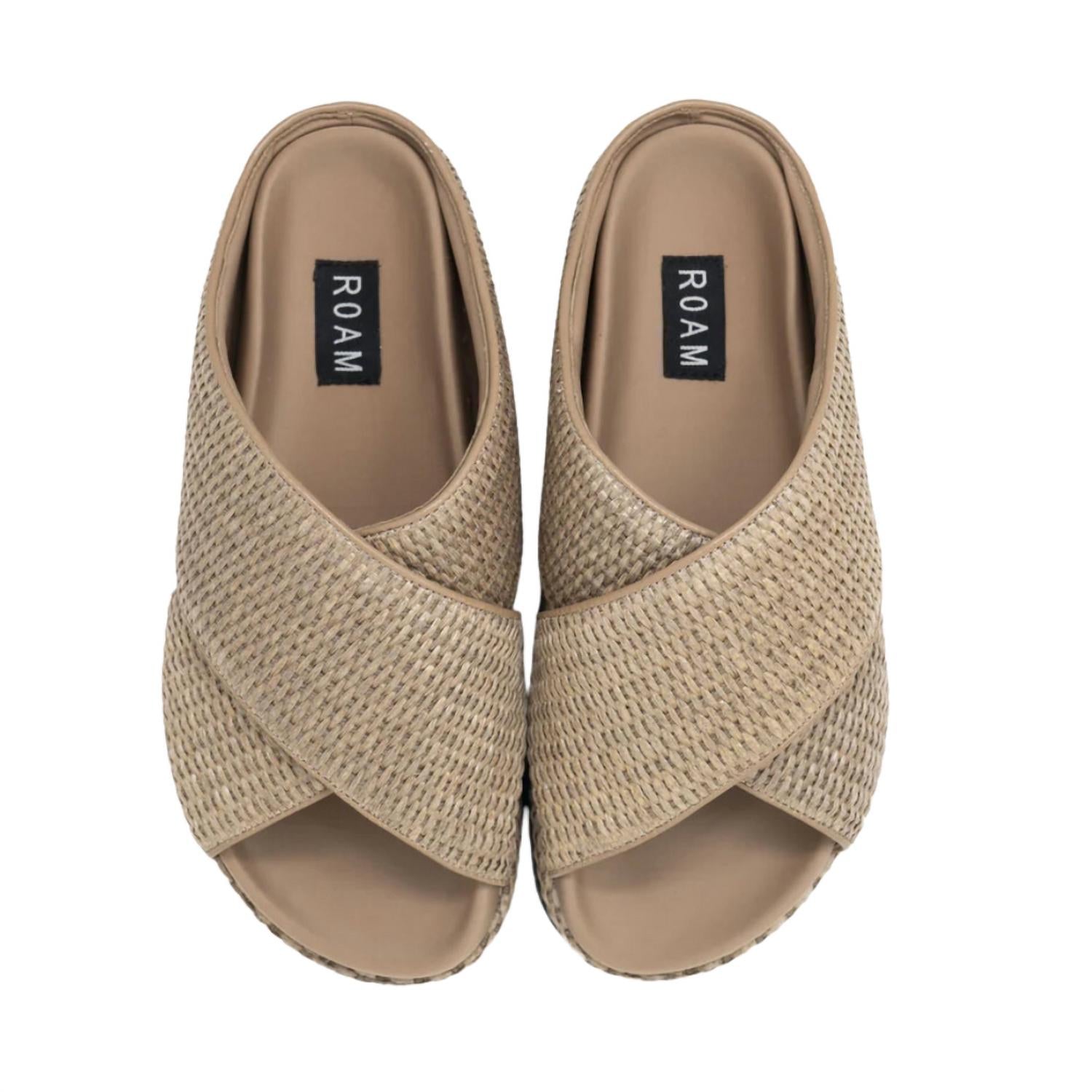 Roam - Women's Cross Stack Raffia Platform Sandals