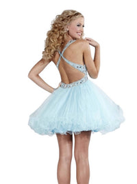 Hannah S - Beaded Halter-neck Cocktail Dress