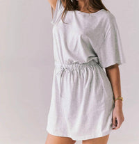 Chaser Dixie Mini Dress in light heather grey - women's dress - alternate view