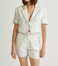Crescent - Angela Contrast Stitch Shorts