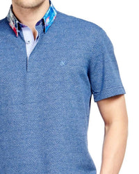 Eight X - Abstract Collar Textured Polo Shirt