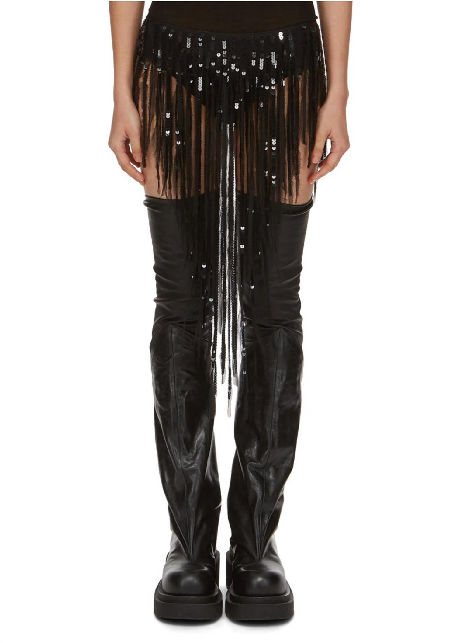 Rick Owens - LUXOR FRINGED PANTY SKIRT
