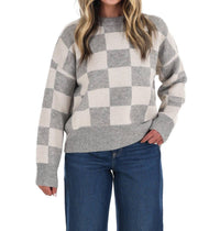 Miou Muse - September Sky Check Sweater
