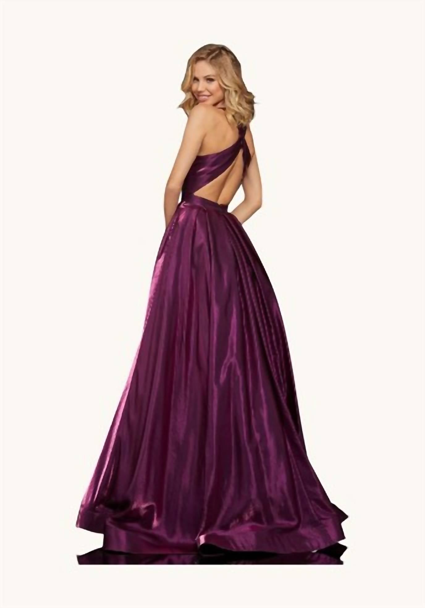 Sherri Hill - Satin Shimmer Ball Gown