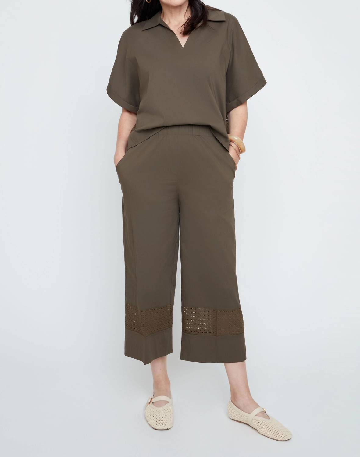Renuar - Woven's V-neck Top