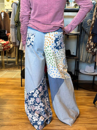 Easel - Flower Power Wide Leg Pants