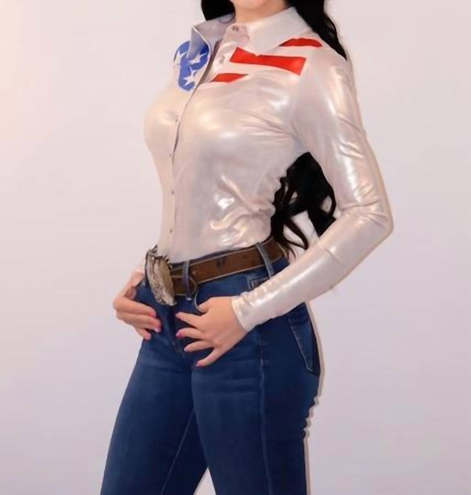 Neon Spur - God’s Country Western Pearl Snap Rodeo Shirt