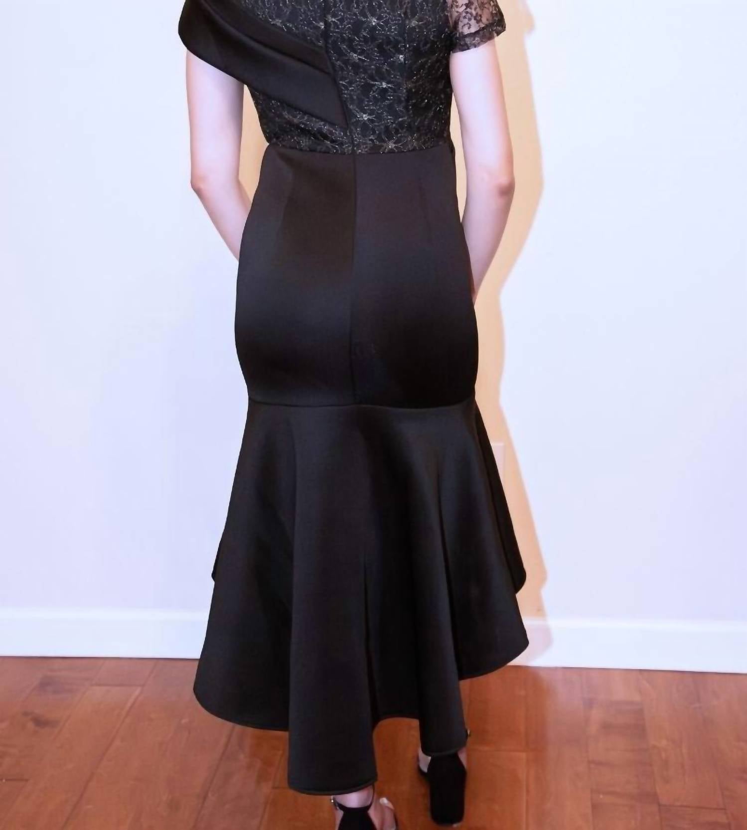 Aomei That Perfect Lace Midi Dress in black - women's dress - alternate view