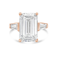 Diana M Jewels - Women's Emerald & Baguette Lab-Grown Diamond Fashion Ring (6.00 Ct) - Elegant