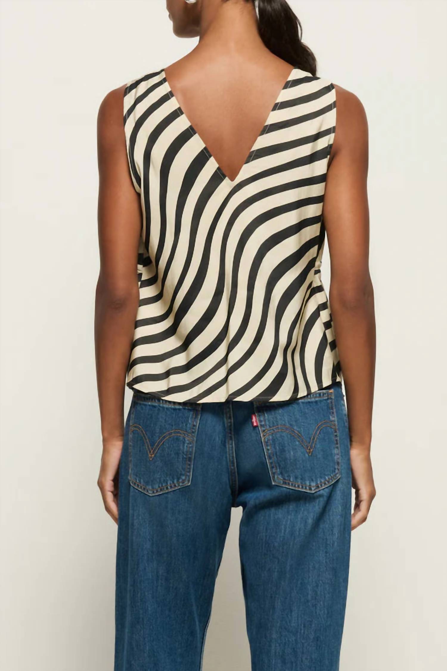 Nation LTD Bisbe Tank Top in swirl print - women's tank top - alternate view